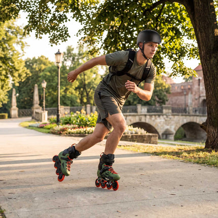 Slalom Inline Skates, Green, Size 36, 80mm Wheels