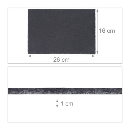 Schiefer-Servierplatten 8er Set, 26x16 cm
