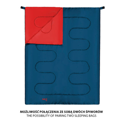 Sleeping Bag, Blue-Red, Lightweight, Compact