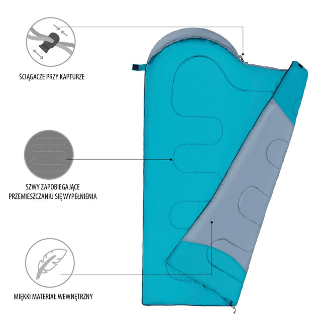 Schlafsack, Medium, Graugrün, Leicht