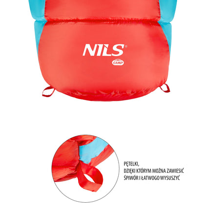 Sleeping Bag, Red-Blue, Lightweight, Compact