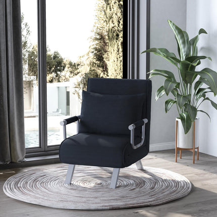 Klappbares Schlafsofa, schwarz - verstellbar, 120 kg Belastbarkeit