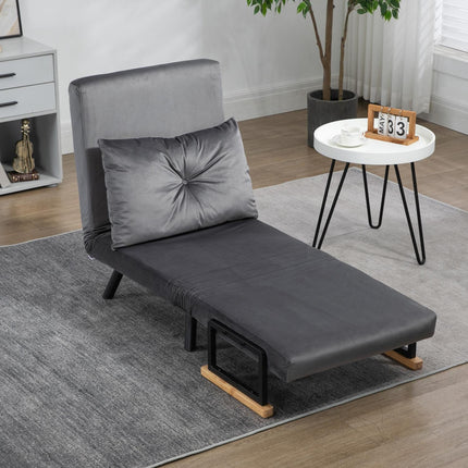 Adjustable sleeper, velvet look, dark grey