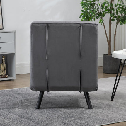 Adjustable sleeper, velvet look, dark grey