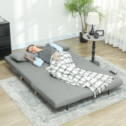 Klappbares Samtsesselbett, verstellbar, 250 kg Tragkraft, grau