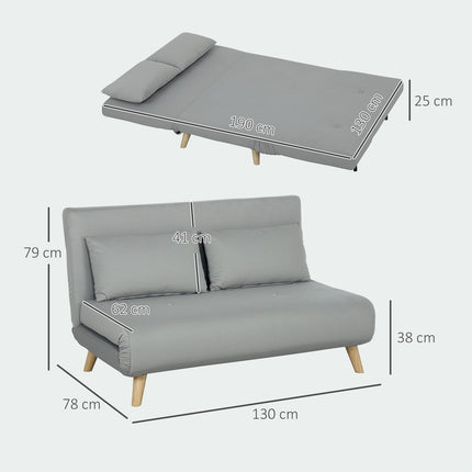 Klappbares Samtsesselbett, verstellbar, 250 kg Tragkraft, grau