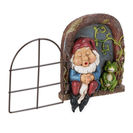 Sleeping dwarf in the window