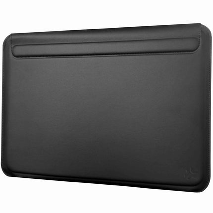 Housse pour ordinateur portable 16" en similicuir noir