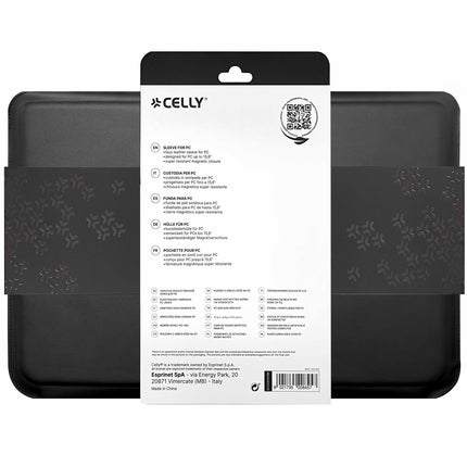 Housse pour ordinateur portable 16" en similicuir noir