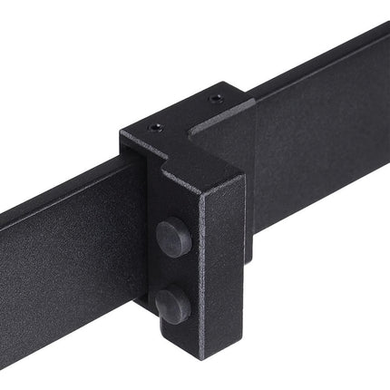 200 cm sliding door set in carbon steel, black