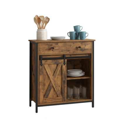 Sliding Door Sideboard – Rustic Design, Space-Saving Storage