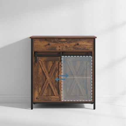 Sliding Door Sideboard – Rustic Design, Space-Saving Storage