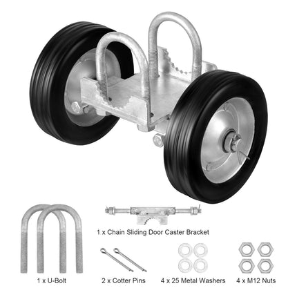 Sliding Gate Roller Kit, 6 Inch, 600 lb, Adjustable