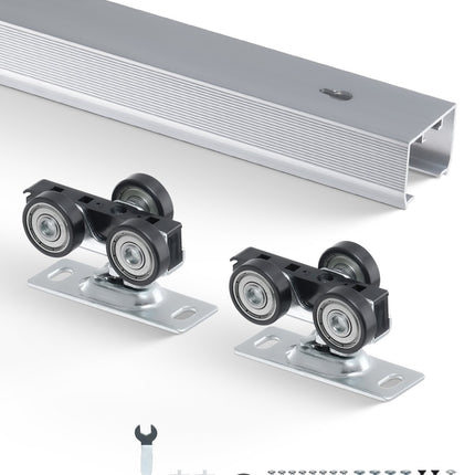 Sliding Pocket Door Track Kit, 5 Ft, 220 lb, 24-30 in