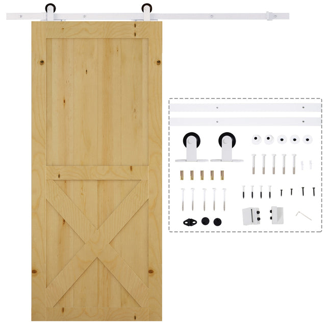 Schiebetürsystem 183 cm, Karbonstahl, Komplettset