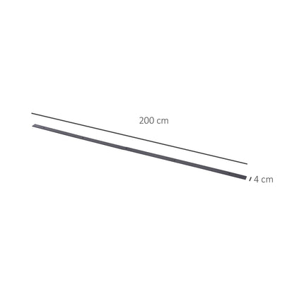 Schiebetürbeschlag-Set, Karbonstahl, 200 cm, braun