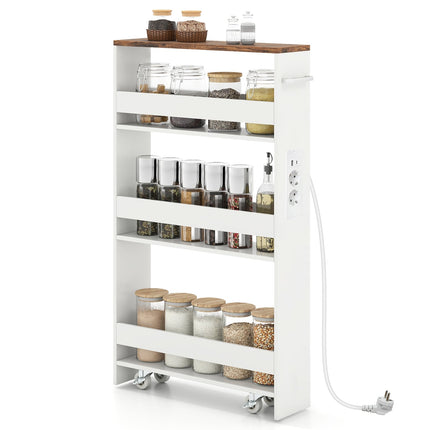 Schmaler 13-cm-Rollwagen mit Ladestation