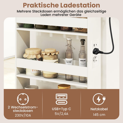 Schmaler 13-cm-Rollwagen mit Ladestation