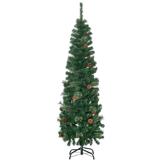 Schmaler künstlicher Weihnachtsbaum, 165 cm, grün, für den Innenbereich