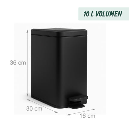 Slim Pedal Bin, 10L – Soft-Close, Hands-Free Design