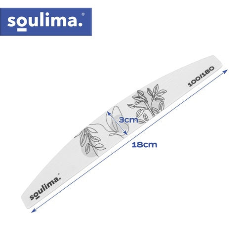 Slim Zebra Nail Files, 100/180 Grit, 100 Pcs Boat Shape