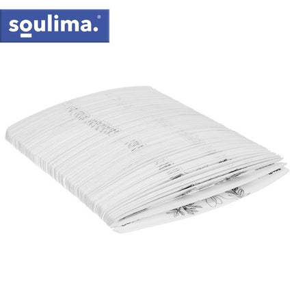 Slim Zebra Nail Files, 100/180 Grit, 100 Pcs Boat Shape