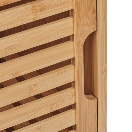 Schmaler Badezimmerschrank aus Bambus