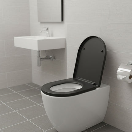 Slow-Close Duroplast Toilet Seat, Removable, Universal Fit