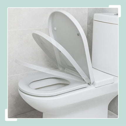 Duroplast WC-Sitz mit Absenkautomatik, abnehmbar, universelle Passform
