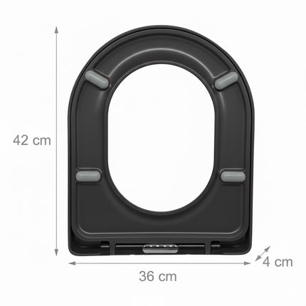 Slow-Close Duroplast Toilet Seat, Removable, Universal Fit