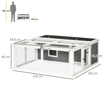 Guinea pig enclosure - Spruce Wood, 120x105x46 cm Enclosure