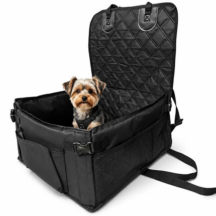Small Dog Car Seat, Black – Durable Oxford Fabric
