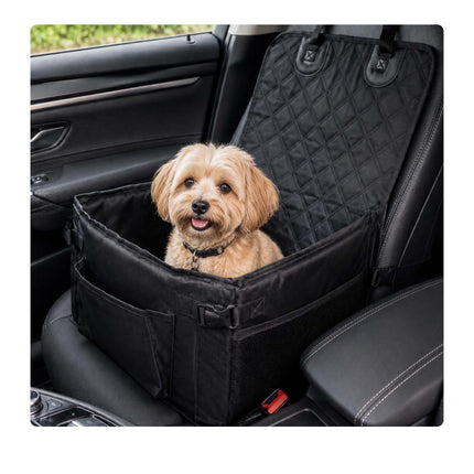 Small Dog Car Seat, Black – Durable Oxford Fabric