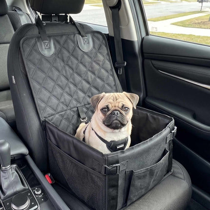 Small Dog Car Seat, Black – Durable Oxford Fabric