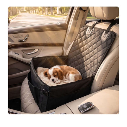 Small Dog Car Seat, Black – Durable Oxford Fabric
