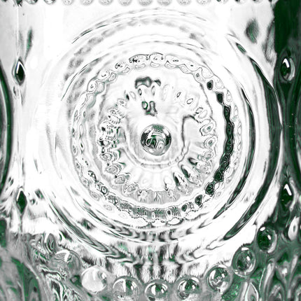 Kleines Glasset mit 12 Vasen – Dekoratives Relief-Design