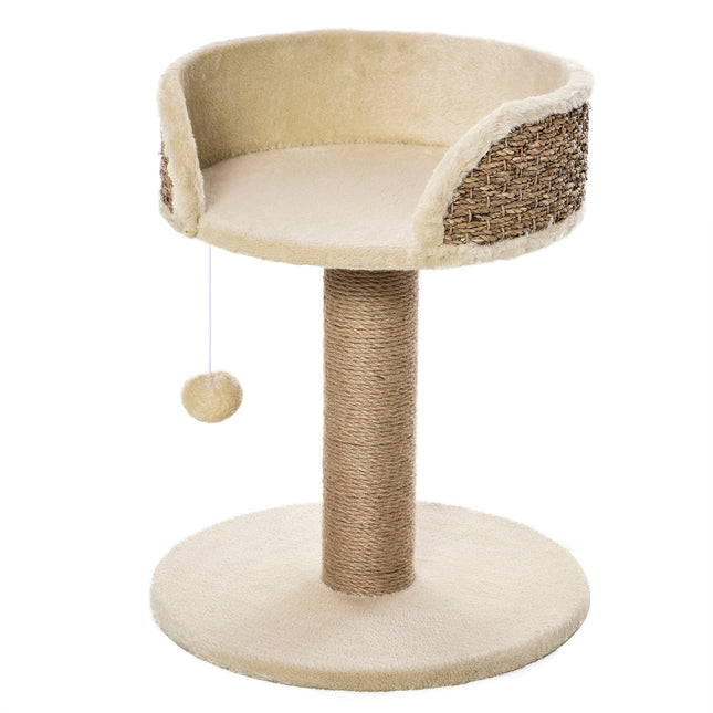 Katzenkratzbaum mit Jute und Spielball, 49 cm