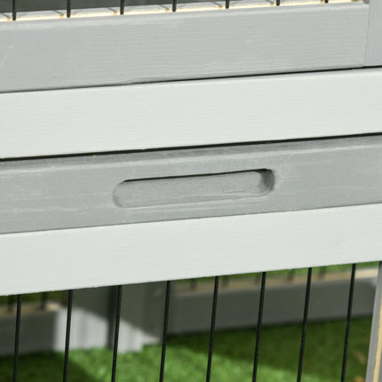 Guinea pig enclosure - Winterproof, spruce, 150x52x68 cm