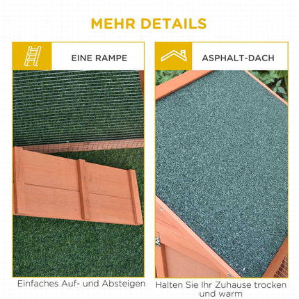 Double decker outdoor cage for small animals, spruce - 144x64.5x100 cm