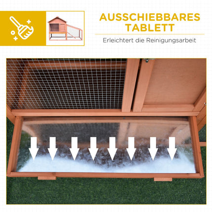 Double decker outdoor cage for small animals, spruce - 144x64.5x100 cm