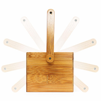 Kleine Bambus-Aufbewahrung mit Tragegriff