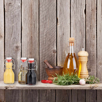 Small bottles with swing top set