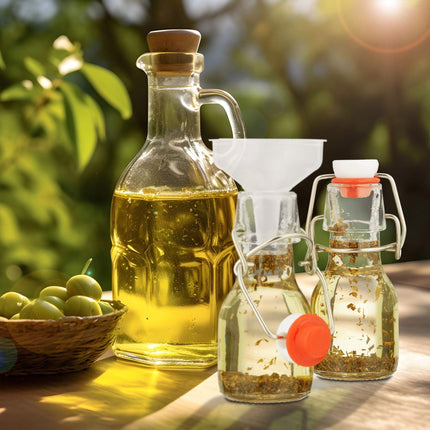 Small bottles with swing top set