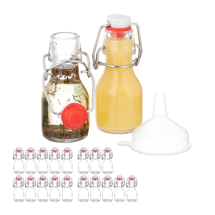 Small bottles with swing top set