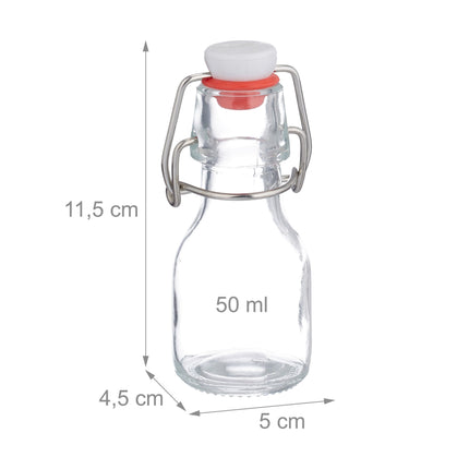 Small bottles with swing top set