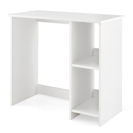 Kleiner Schreibtisch mit 2 Fächern Computertisch Bürotisch PC-Tisch 80 x 40 x 74 cm Weiß