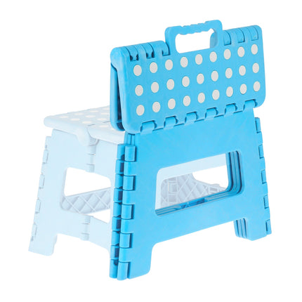 Petit tabouret pliant bleu
