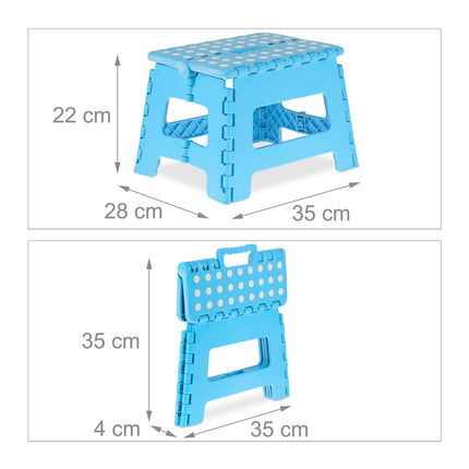 Petit tabouret pliant bleu