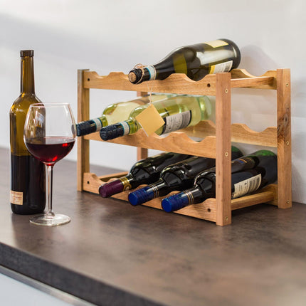 Kleines Weinregal aus Walnuss