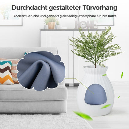 Intelligente Katzentoilette mit elektronischer Geruchsentfernung und Sterilisation im Blumentopf-Stil